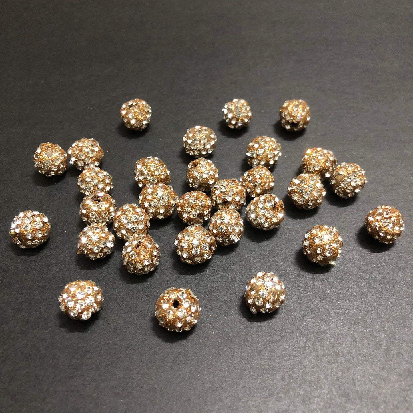 Pack of Luna Sphere Golden with Silver Stones Balls