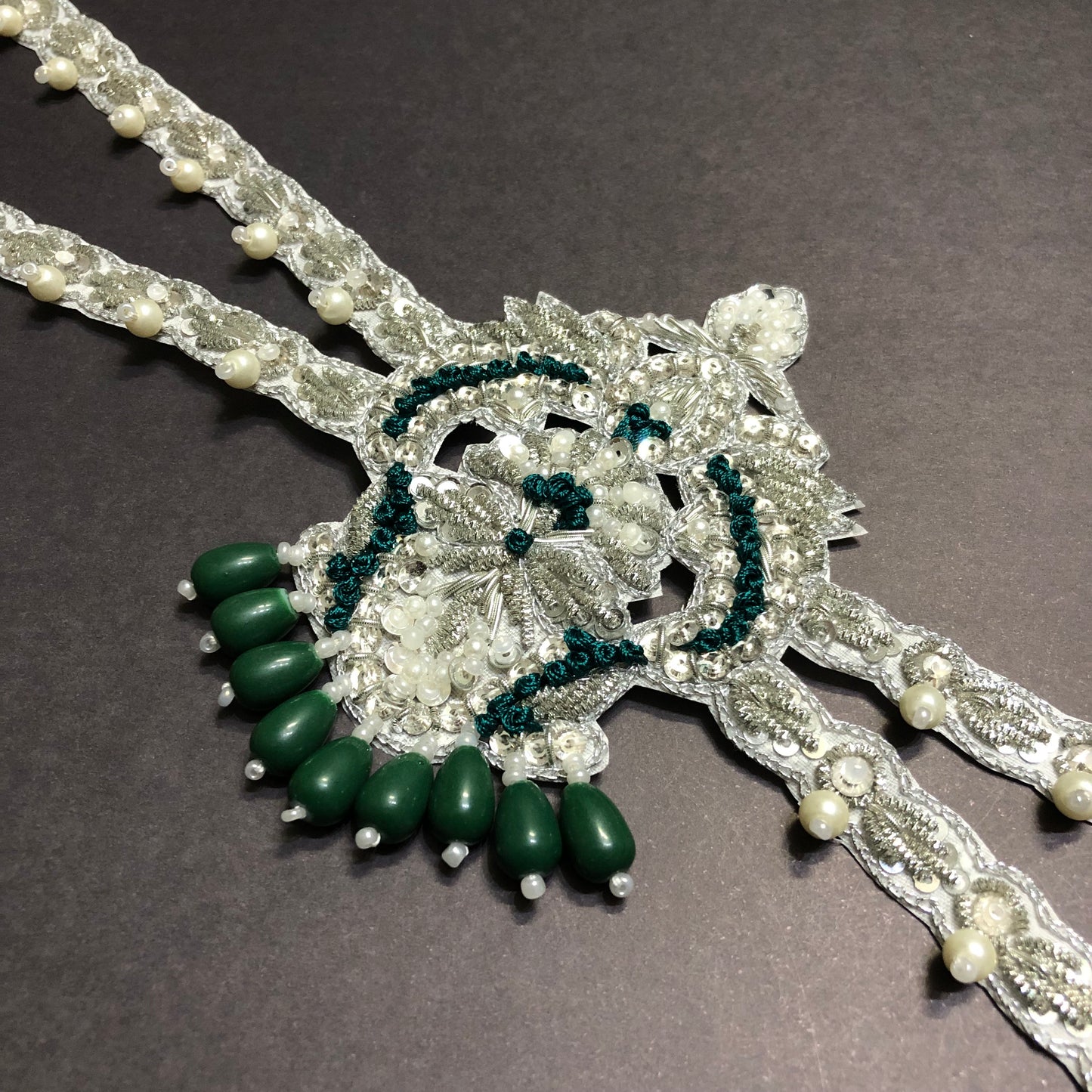 Green Crown Motif Backstripe