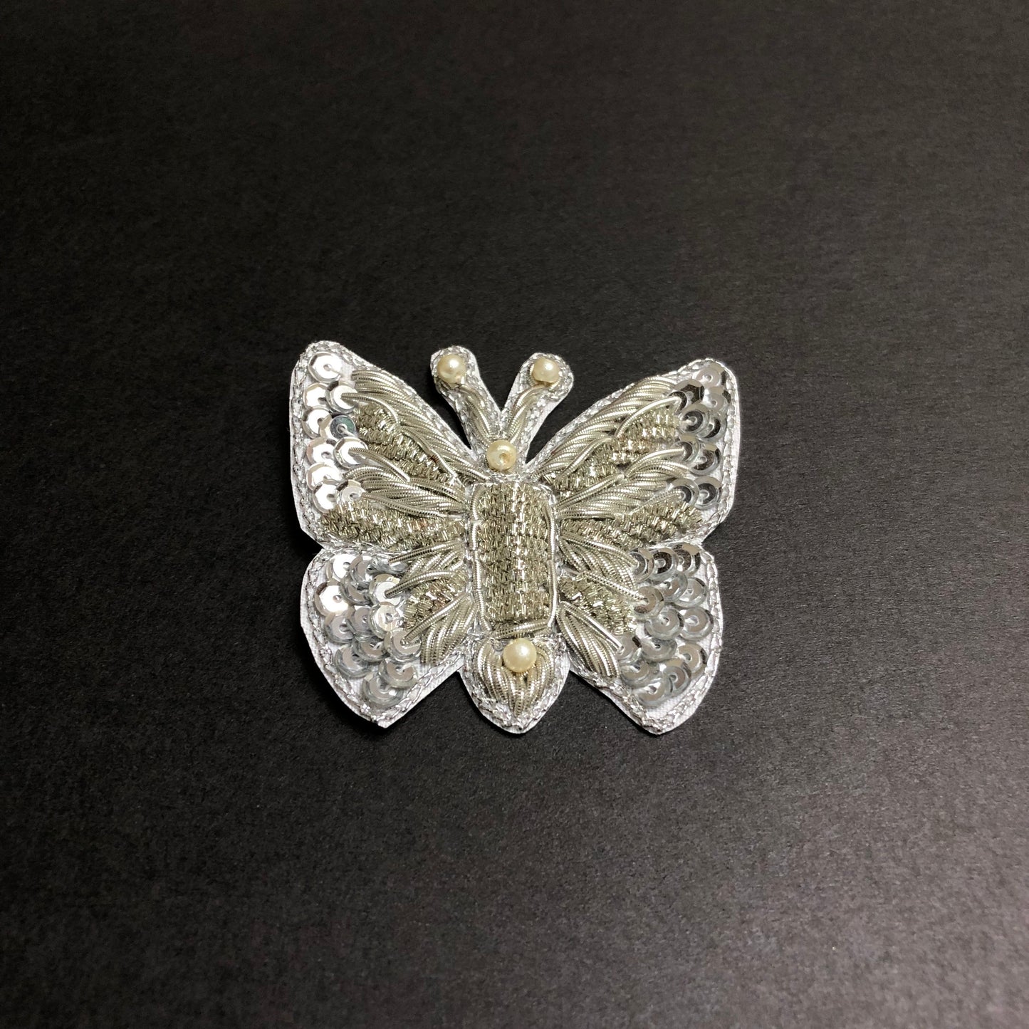 Mini Butterfly Off-white Pearls and Silver Bunch