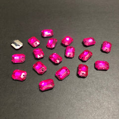 Mini Shocking Pink Rectangle Stones