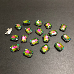 Mini Peacock Multi Rectangle Stones