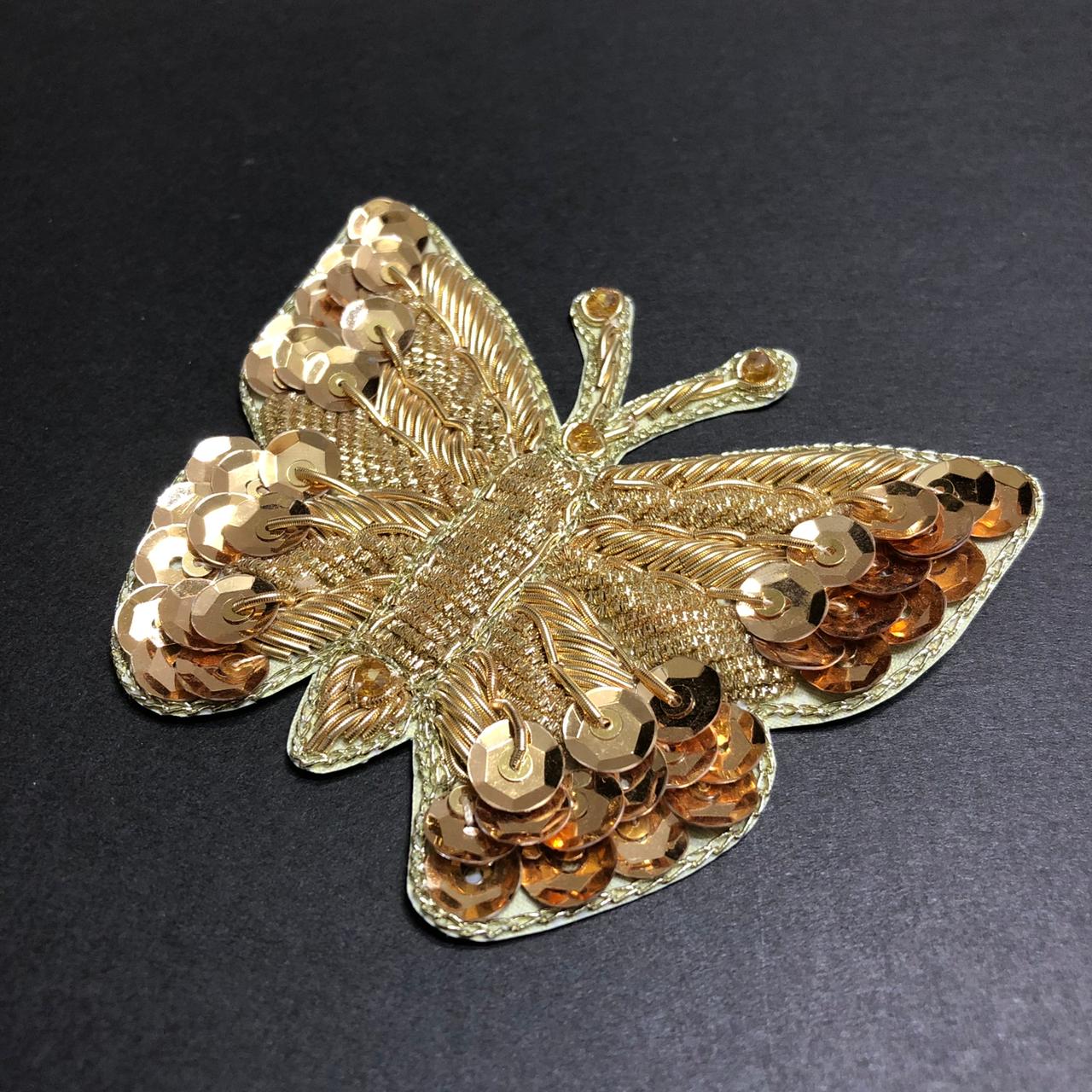 Butterfly Champagne Beads and Golden Bunch
