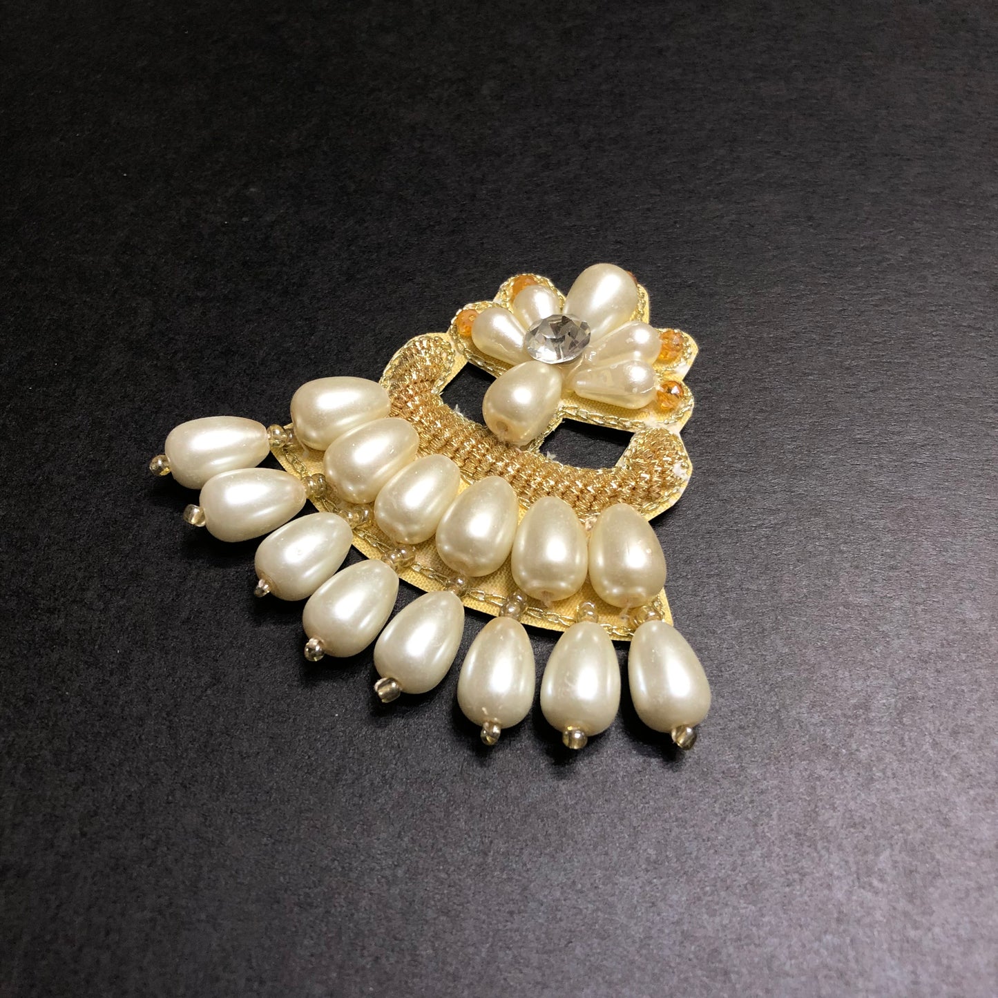 Off-white Pearls-Filled Golden Motif