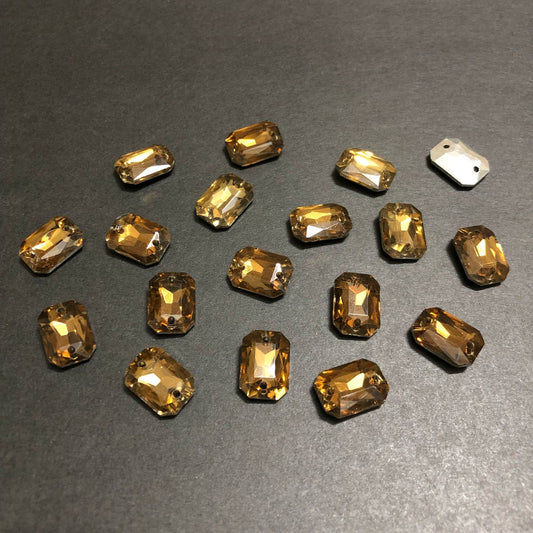 Mini Dark Golden Rectangle Stones