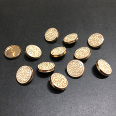 Mini Hexa Off-white and Golden Luxe Golden Buttons