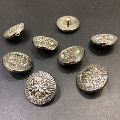 Flower Stud Silver Buttons