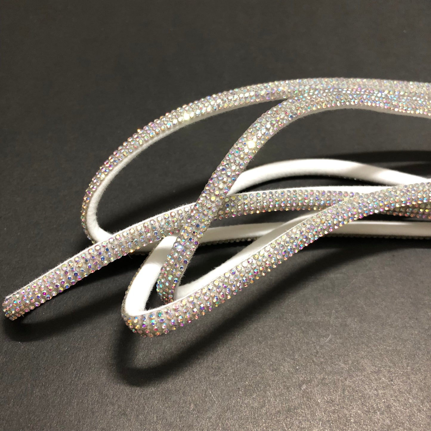 Sparkling Silver Multi Rhinestones Silver Lace