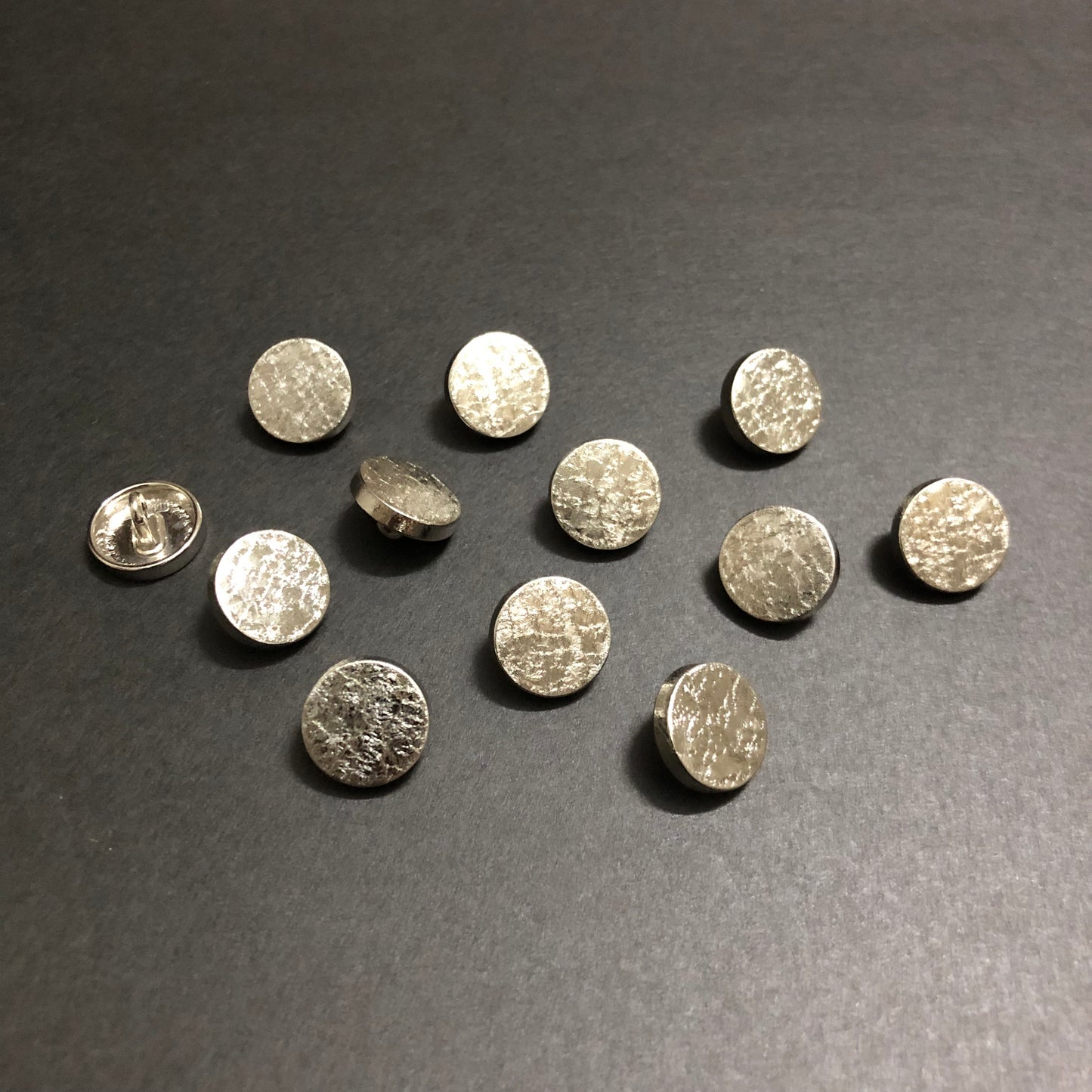 Silver Frost Textured Button