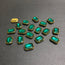 Mini Clipy Gold Emerald Green Rectangle Stones