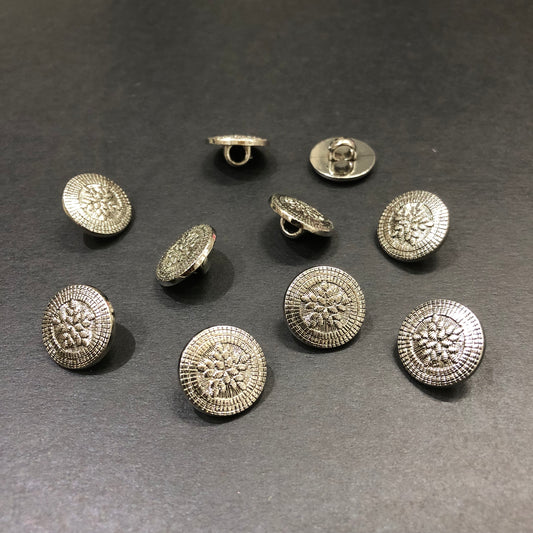 Mini Flower Stud Silver Buttons
