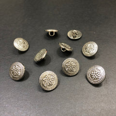 Mini Flower Stud Silver Buttons