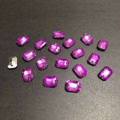 Mini Barbie Purple Rectangle Stones