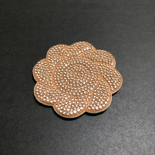 Gleaming Rose Gold Stones Rose Cluster 3D Shaped Rose Gold Bunch