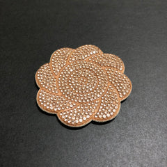 Gleaming Rose Gold Stones Rose Cluster 3D Shaped Rose Gold Bunch