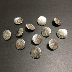 OrbitHex Silver Textured Luxe Silver Buttons