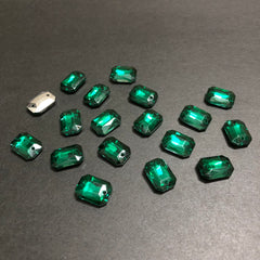 Mini Emerald Green Rectangle Stones