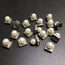 Bulby Off-white Pearl Silver Buttons