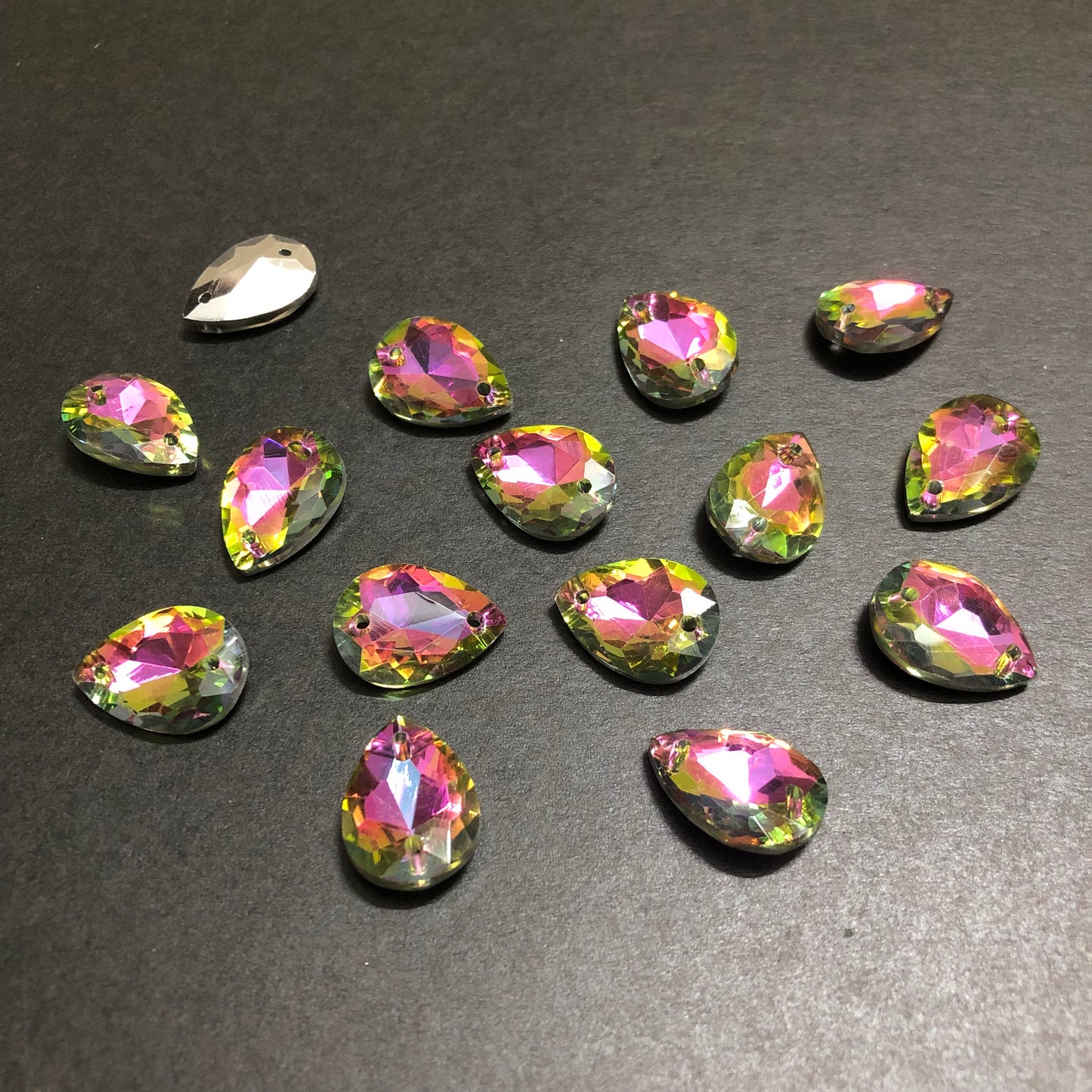 Peacock Multi Drop Stones