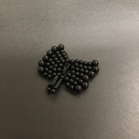 Mini Butterfly Black Pearls Bow Motif