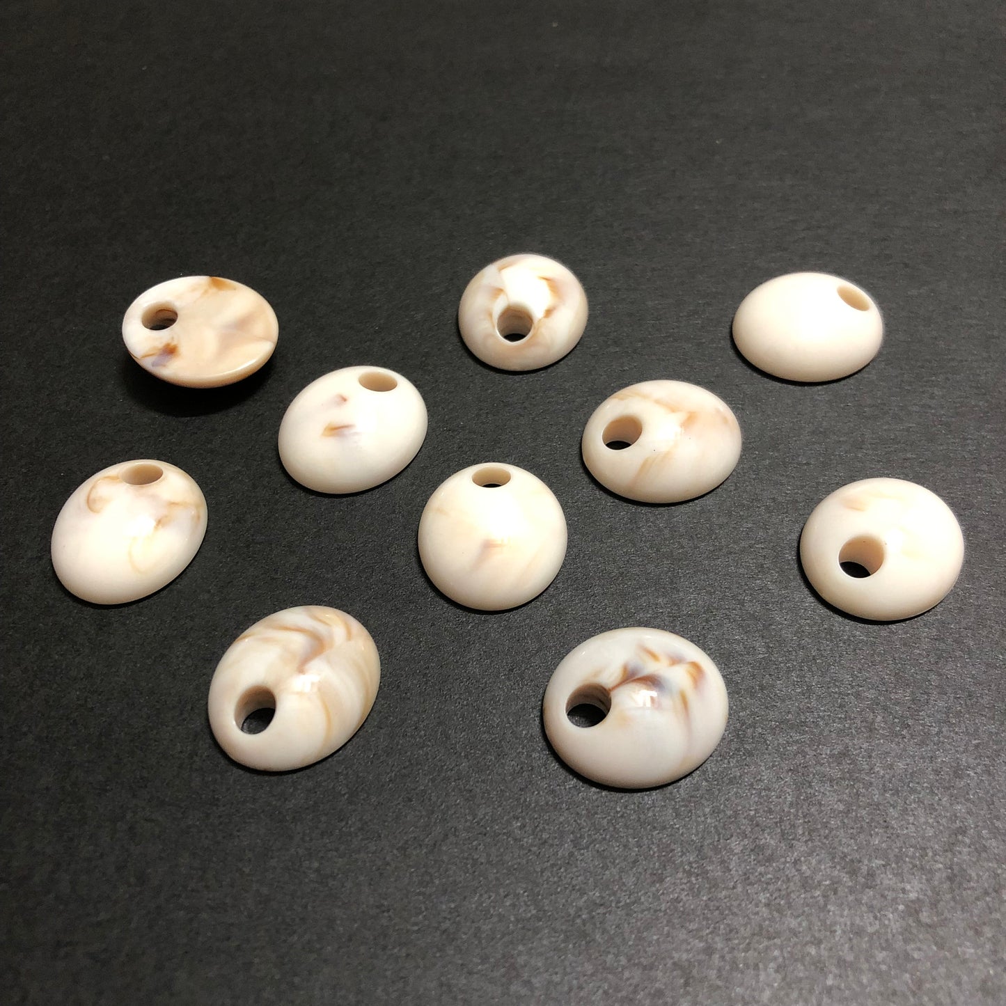 Tide Stone White with Driftwood Beige Touch Shell Button
