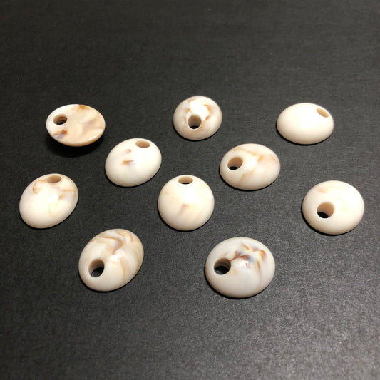 Tide Stone White with Driftwood Beige Touch Shell Button
