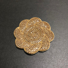 Gleaming Golden Stones Rose Cluster 3D Shaped Golden Bunch
