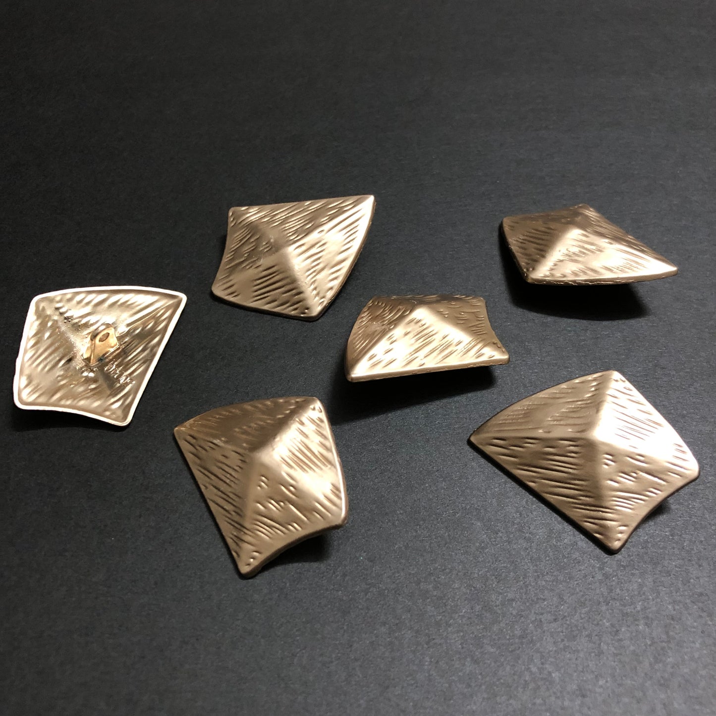 Brushed Gold Pyramid Buttons
