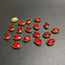 Mini Clipy Golden Red Oval Stones