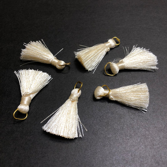 Resham Thread Off-white Tassels