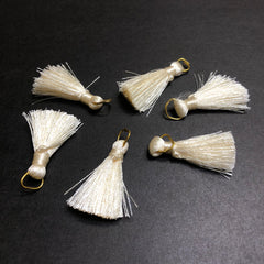 Resham Thread Off-white Tassels