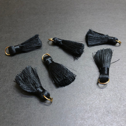 Resham Thread Black Tassels