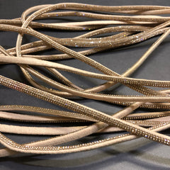 Sparkling Rose Gold Rhinestones Rose Gold Lace