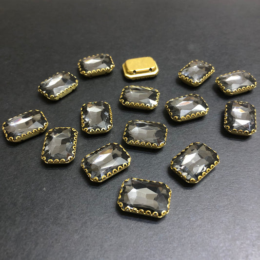 Clipy Golden Grey Rectangle Stones