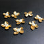 Cuckoo Flora Off-white Bead Golden Buttons