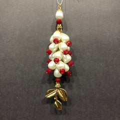 Pearly Red Tiffany Leaves Tassel
