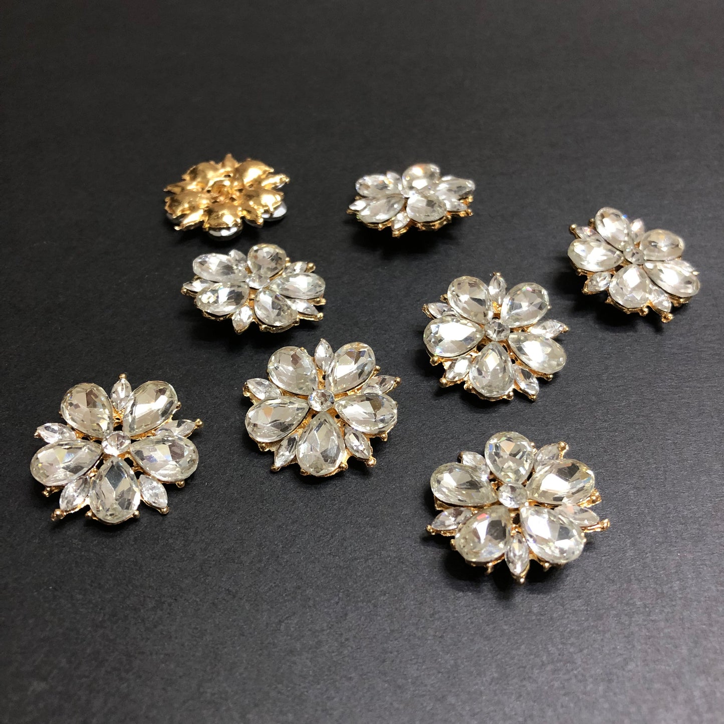 Florence Silver Stones Golden Buttons