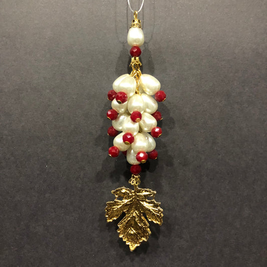 Pearly Red Maple Leaves Tassel