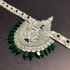 Alluring Green Motif Backstripe